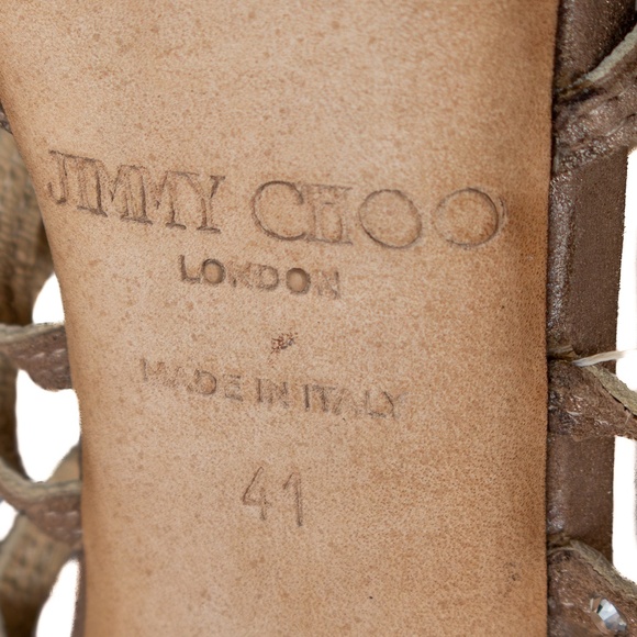 ✨ Jimmy Choo Embellished Cage Sandals – Size 41 – Made in Italy – Vintage Glamou - Picture 10 of 12
